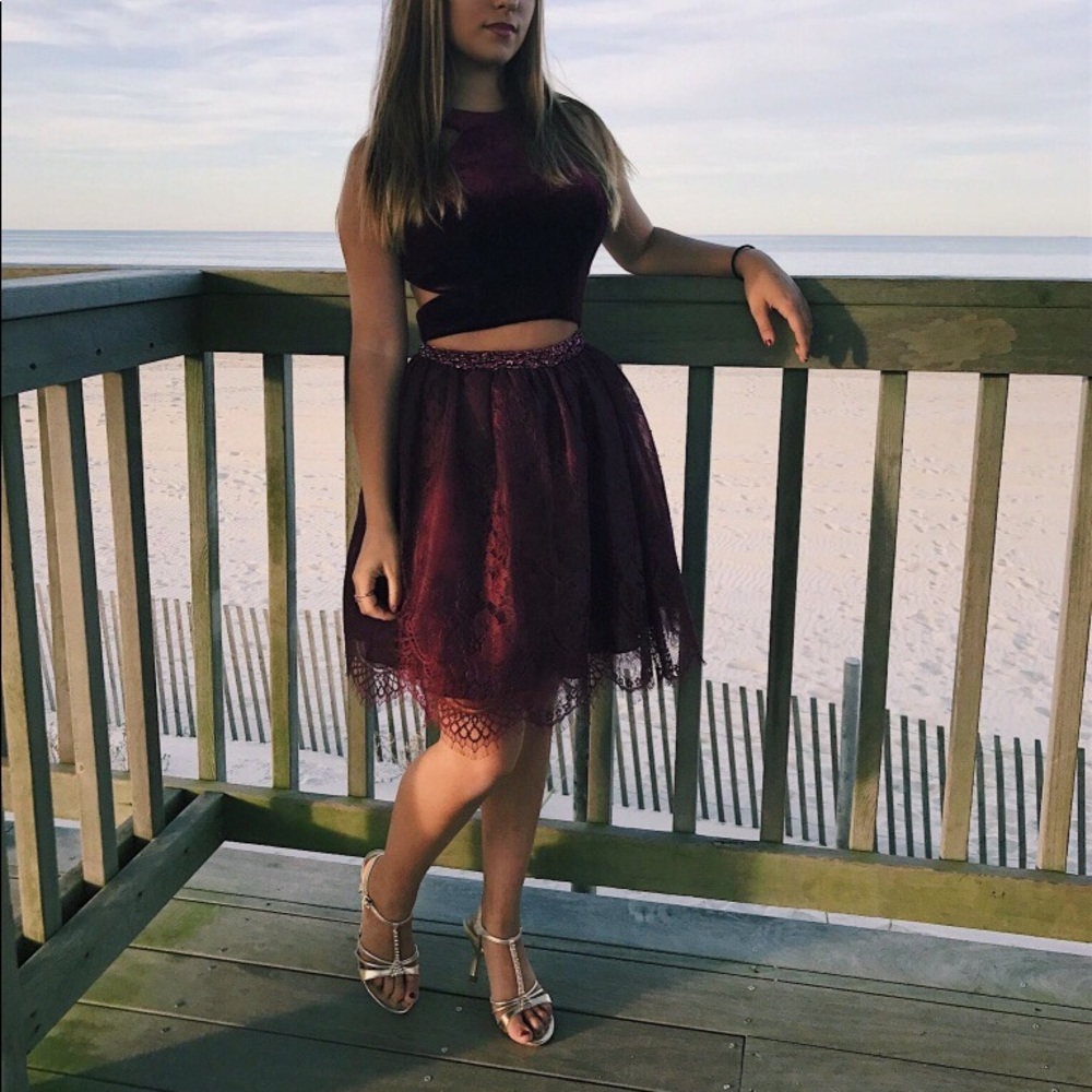 2 piece formal dress